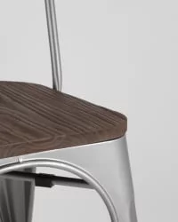 Стул Tolix Wood 850 Серебристый