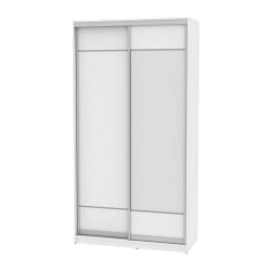 Белый шкаф-купе в прихожую B-220х120х60-3(Белый-D7D8)