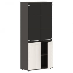 Шкаф комбинированный EDIS EHCS 85.2 Ясень Траун Белый Мокко