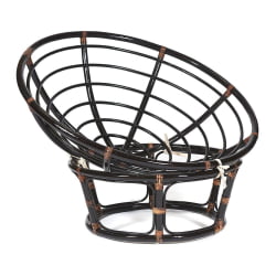 Кресло PAPASAN 23/01 W /с подушкой/ диаметр подушки 129 см, 115х101х104 см, Antique brown (античный черно-коричневый), ткань Старт