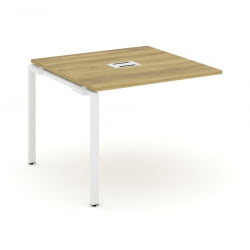 Проходной наборный элемент переговорного стола CONCEPT CN.NPRG-011 Дуб Винченцо Белый