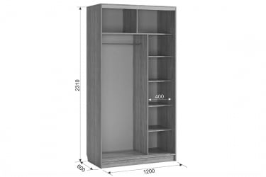 Шкаф-купе Рио 1-600 Амели SK-04R30 венге