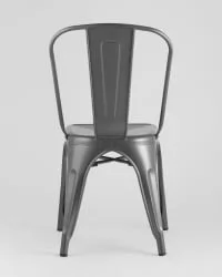 Стул TOLIX с высокой спинкой Серебристый матовый