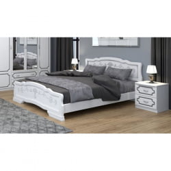 Кровать из массива Карина-6 200х140 Белый жемчуг