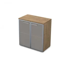 Шкаф низкий со стеклом GLOSS LINE 9НШ.023.3 Teakwood