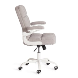 Кресло офисное Lugano Wh ткань teddy, светло-серый