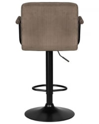 Стул барный DOBRIN KRUGER ARM BLACK (какао вельвет (LAR-E2041-05)) 2 шт