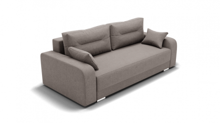 Диван Модерн -1 (ЗР) Цвет фасада: Серо коричневый; Тип: Прямой; Материал фасада: Металл/Велюр