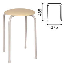 Стул РС01-Т011В кожзам Бежевый
