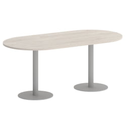 Стол овальный HOME OFFICE VR.SP-5-180.1 Денвер Светлый/Серый металл