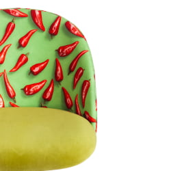 Кресло MELODY ткань/флок, олива, Botanica 03 pepper/23