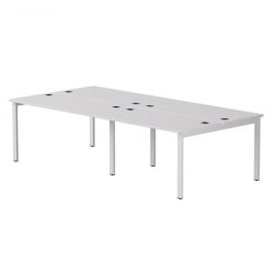 Бенч-система на 4 места на металлокаркасе, опоры 45 гр Everprof EVO 254S016 (2760) Белый