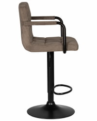 Стул барный DOBRIN KRUGER ARM BLACK (какао вельвет (LAR-E2041-05))