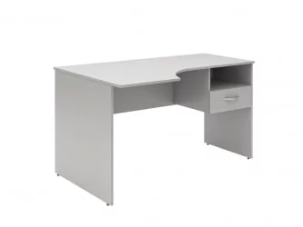 Угловой стол с тумбой SET140-1 L c подвесной тумбой Серый