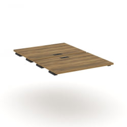 Двойной стол-приставка к двум опорным тумбам/шкафам CONCEPT CN.DSPR-005 Сандал Янтарный Черный