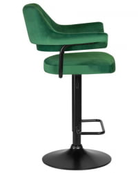 Стул барный DOBRIN CHARLY BLACK (зеленый велюр (MJ9-88)) 2 шт
