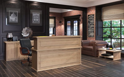 Стойка ресепшен RMS 160 Бук тиара