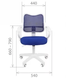 Компьютерное кресло Чаирман 450 ЛТ Белый пластик Серый / Chairman LT