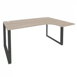 Стол эргономичный правый на О-образном м/к ОНИКС О.МО-СА-4Р Дуб Аттик/Антрацит / ONIX O.MO-SA-4R
