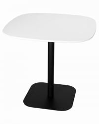 Обеденный стол DOBRIN OTIS (белая столешница, черное основание)