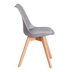 Стул TULIP (mod. 73-1) дерево/пластик/экокожа, 47,5x55x80 см, серый