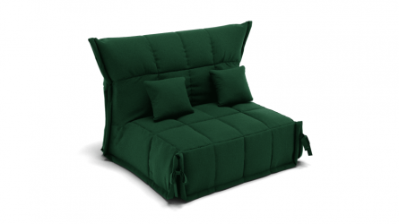 Диван Джаз 1600 (ЗР) Цвет фасада: Зеленый; Тип: Прямой; Материал фасада: Металл/Велюр