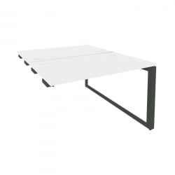 Стол-приставка двойной на О-образном м/к к опорым элем. ONIX O.MO-D.SPR-2.7 Белый Бриллиант/Антрацит
