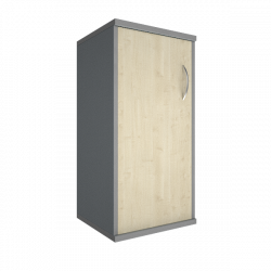 Шкаф низкий узкий левый Riva А.СУ-3.1 Л Клен/Металлик