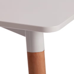 Обеденный стол JOHN (mod. T1003) МДФ/дерево, 80 х 80 х 75 см , White (Белый) / Natural (натуральный)