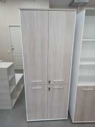 Шкаф 4 широкий закрытый, 4 двери Deka 10.19.151 Дуб Сантана светлый/Белый