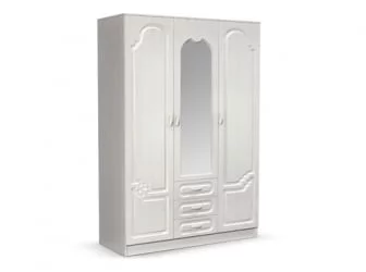 Шкаф 3-х створчатый Гармония 01 Белый глянец