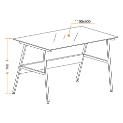 Стеклянный стол GD-04 Black (черный)