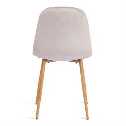 Кухонный стул BREEZE (mod. 4724) вельвет/металл, 44 х 53 х 87 см, Light grey (светло-серый) HLR14 / натуральный