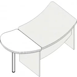 Конференц-приставка Л.РП2-11р правая Орех