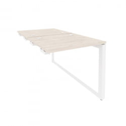 Стол-приставка двойной на О-образном м/к к опорым элем. ОНИКС О.МО-Д.СПР-0.7 Денвер Светлый/Белый / ONIX O.MO-D.SPR-0.7
