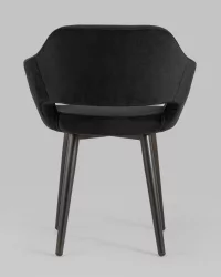 Стул с подлокотниками Саймон велюр Черный