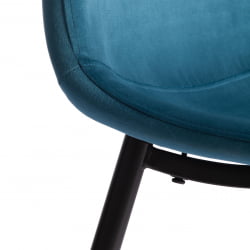 Кухонный стул BREEZE (mod. 4724) Велюр/металл , 44 х 53 х 87 см, Dark turquoise (темно-бирюзовый) HLR62 / черный