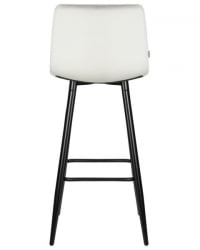 Стул барный ДОБРИН НИCОЛЕ (черные матовые ножки, светло-серый велюр (108-52)) 2 шт / DOBRIN NICOLE