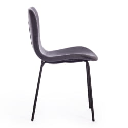 Стул GILLIAN (mod. 0137017-NI) металл/вельвет, 45х52,5х78 см, темно-серый S108 (666 SILVER GREY)/черный