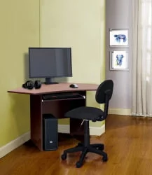 Стол компьютерный №2 Ясень Шимо светлый