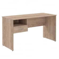 Стол письменный (S-1400) с левой подвесной тумбой Дуб Сонома Светлый