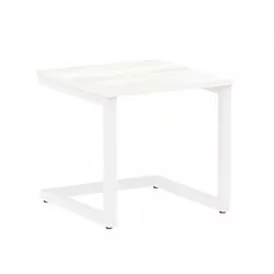 Журнальный стол HOME OFFICE VR.SP-2-58.G Снежная Платина/Белый металл