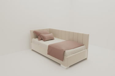 Детская кровать 120 190 ТЕРРА БЕЗ ОСНОВАНИЯ (BERHOUSE) Материал фасада: Металл/Велюр; Спальное место: 1200х1900; Цвет: Кремовый