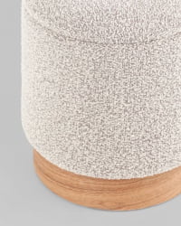 Пуф с ящиком Холли S букле бежевый