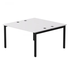 Бенч-система на 2 места на металлокаркасе, опоры 45 гр Everprof EVO 254S016 Белый Черный