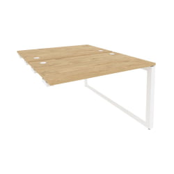 Стол-приставка двойной на О-образном м/к к опорым элем. ONIX O.MO-D.SPR-2.7 Тиквуд Светлый/Белый
