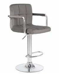 Стул барный DOBRIN KRUGER ARM Серый велюр MJ9-75