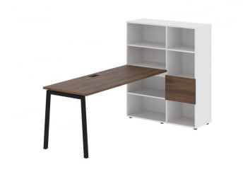 Рабочая станция EDIS ELRST 1117 Дуб Денвер темный Черный Белый