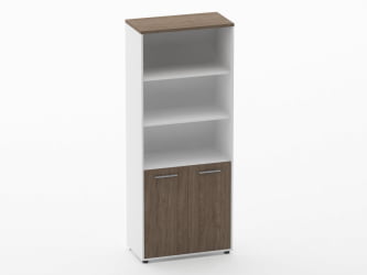 Шкаф 4 широкий верх открытый, низ закрытый Дека 10.19.111 Дуб Верцаска/Белый / Deka