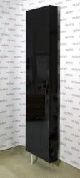 Поворотный шкаф в черном глянцевом стекле Драйв Шелф (левый) Венге